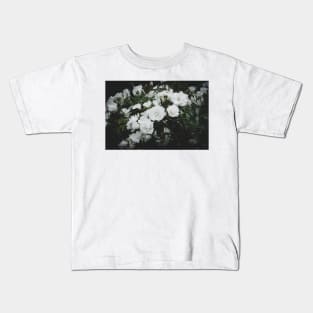 White Roses at Dusk Kids T-Shirt